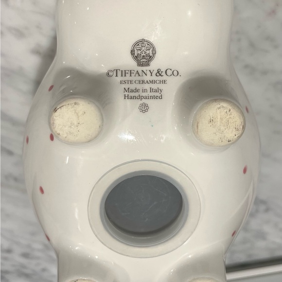 Tiffany & Co Ceramic Piggy Bank with Pink Polka Dots - Picture 4 of 4